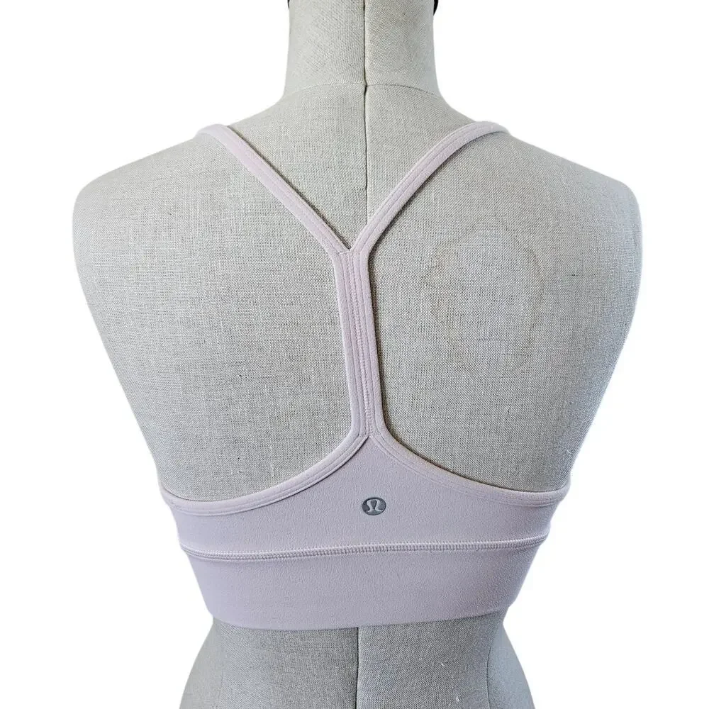 Lululemon Flow Y Longline Bra Light Pink 6